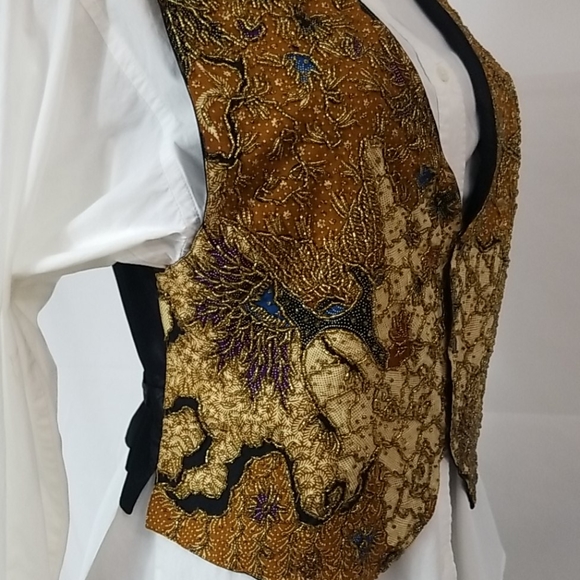 KENAR BEADED FRONT VEST SIZE LGE - Picture 6 of 8